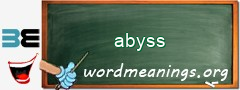 WordMeaning blackboard for abyss